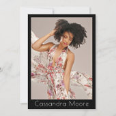 Model Actor 4 Foto Tweezijdige Comp Kaart Sjabloon (Voorkant)