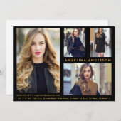 Model Actor 4 Photo Comp Kaart - Black Gold Front (Voorkant / Achterkant)