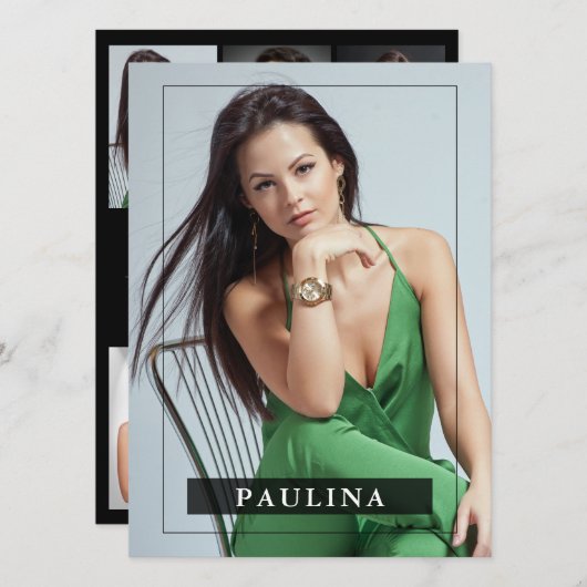 Model Actor 5.5x7.5 Pro Comp/Zed Kaart 7 Foto (Voorkant / Achterkant)