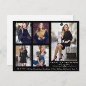 Model Actor 5 Briefkaart van de Comp-fotokaart Blk (Voorkant / Achterkant)