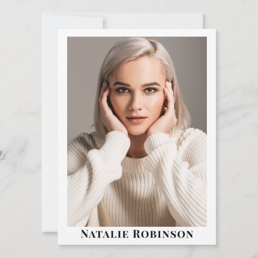 Model Actor 5 Fotoportfolio Comp Kaart Sjabloon (Voorkant)