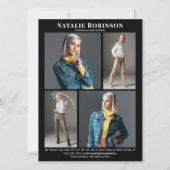 Model Actor 5 Fotoportfolio Comp Kaart Sjabloon (Achterkant)