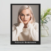 Model Actor 5 Fotoportfolio Comp Kaart Sjabloon (Staand voorkant)