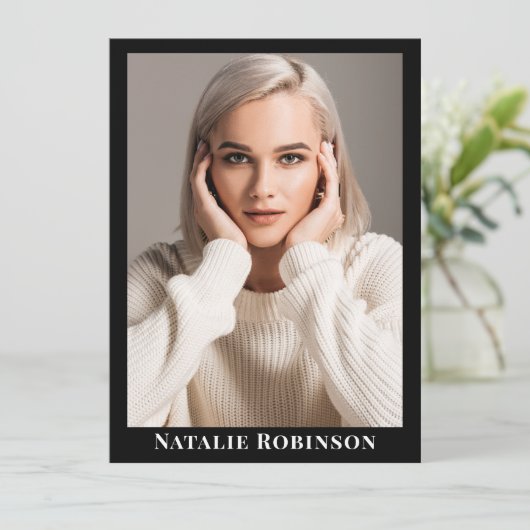 Model Actor 5 Fotoportfolio Comp Kaart Sjabloon (Staand voorkant)