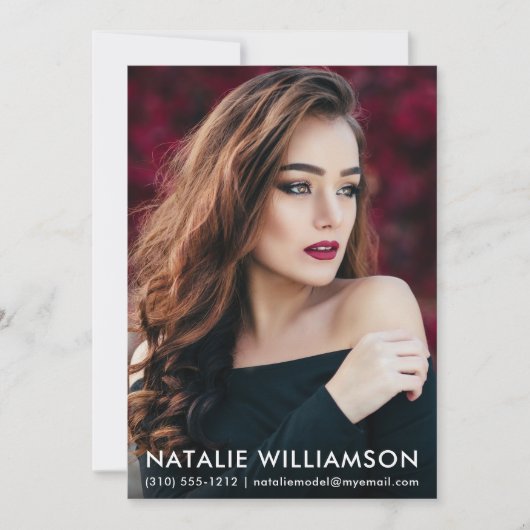 Model Actor 5x7 Comp Kaart 1 Foto (Voorkant)