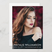 Model Actor 5x7 Comp Kaart 1 Foto (Voorkant / Achterkant)