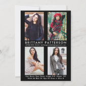 Model Actor 5x7 Comp Kaart 4 Foto terug Blk (Achterkant)