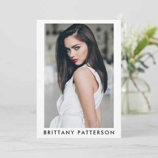 Model Actor 5x7 Comp Kaart 4 Foto terug WAT (Staand voorkant)