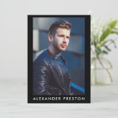 Model Actor 5x7 Comp Kaart 4 Foto terug zwart (Staand voorkant)