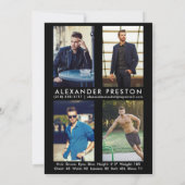 Model Actor 5x7 Comp Kaart 4 Foto terug zwart (Achterkant)