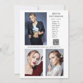 Model Actor 5x7 Comp SED Kaart QR 4 Foto 2 Sided (Achterkant)