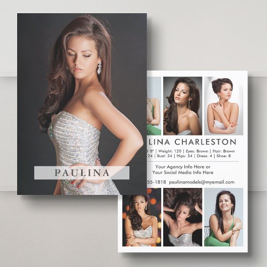 Model Actor 5x7 Comp Zed Card 7 Foto 2 Sided Kaart