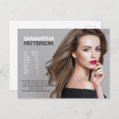 Model Actor Comp Briefkaart 1 Fotosjabloon (Voorkant / Achterkant)