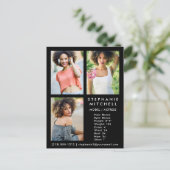 Model Actor Comp Card 3 Blk-foto - Briefkaart (Staand voorkant)