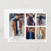 Model Actor Comp Card Wh5 Photo Briefkaart (Voorkant / Achterkant)