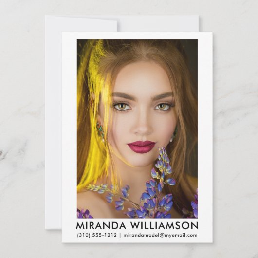 Model Actor Comp Kaart 1 Foto 5x7 White (Voorkant)