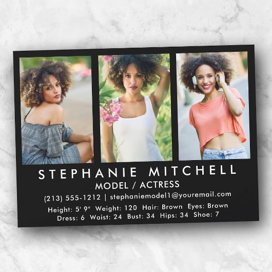 Model Actor Comp Kaart - 3 Blk foto