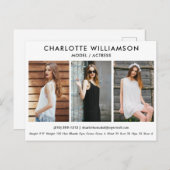 Model Actor Comp Kaart 3 Foto Briefkaart Wit (Voorkant / Achterkant)