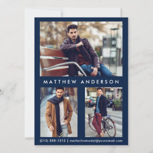 Model Actor Comp Kaart 3 Foto - Voorblauw