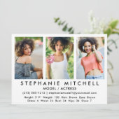 Model Actor Comp Kaart - 3 Photo Wht (Staand voorkant)