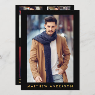 Model Actor Comp Kaart - 4 Foto Back Gold