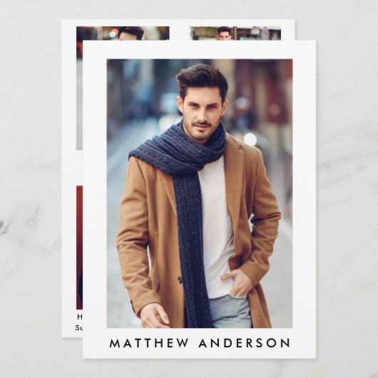 Model Actor Comp Kaart White - 4 Foto terug (Voorkant / Achterkant)