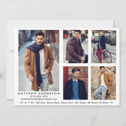 Model Actor Comp Kaart White - 5 foto's (Voorkant)