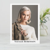 Model Actor Composiet Kaart Sjabloon 5 Foto (Staand voorkant)