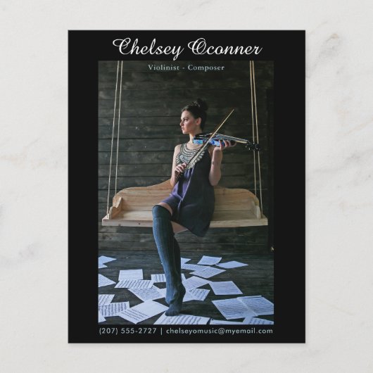 Model Actor Entertainer Comp Kaart Promo Briefkaar (Voorkant)