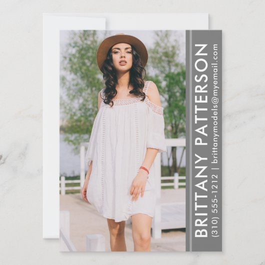 Model Actor Foto Pro Comp Kaart grijs (Voorkant)