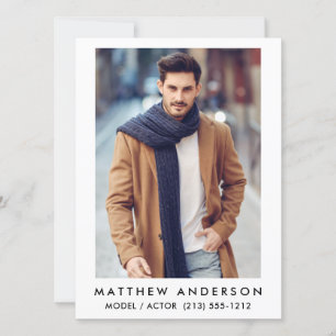 Model Actor-fotokaart — wit