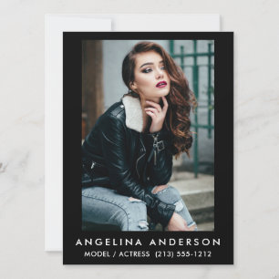 Model Actor-fotokaart zwart