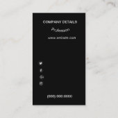 Model Actor Headshot Visitekaartje (Achterkant)