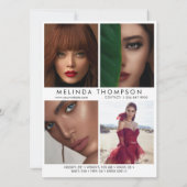 Model Actor Modellering Comp Kaart 5 Foto Wit (Achterkant)