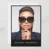 Model Actor Modellering Comp Kaart 5 Foto Zwart (Voorkant)