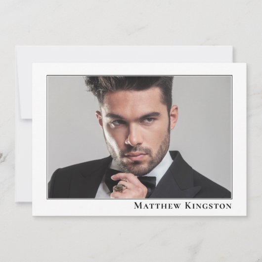 Model Actor Modern 5x7 Promo Comp Kaart Sjabloon (Voorkant)