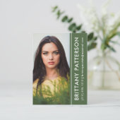 Model Actor Photo Comp Card Green Briefkaart (Staand voorkant)