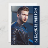 Model Actor Photo Comp Kaart 5x7 Dk Blue AP (Voorkant / Achterkant)