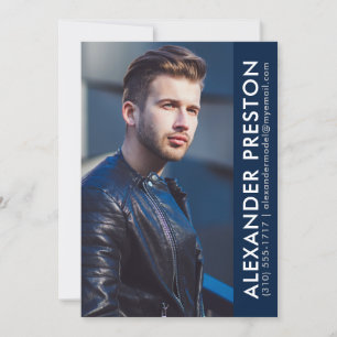 Model Actor Photo Comp Kaart 5x7 Dk Blue AP