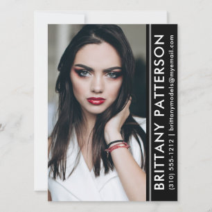 Model Actor Photo Pro Comp Kaart Black Stripe