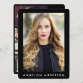 Model Actor Photo Professional Comp Kaart Black R (Voorkant / Achterkant)