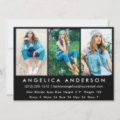 Model Actor Photo Professional Comp Kaart Blk (Achterkant)