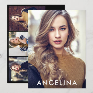 Model Actor Photo Professional Comp Kaart zwart W