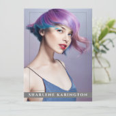 Model Actor Pro Comp Card 4 Foto 2 Sided Grey Kaart (Staand voorkant)