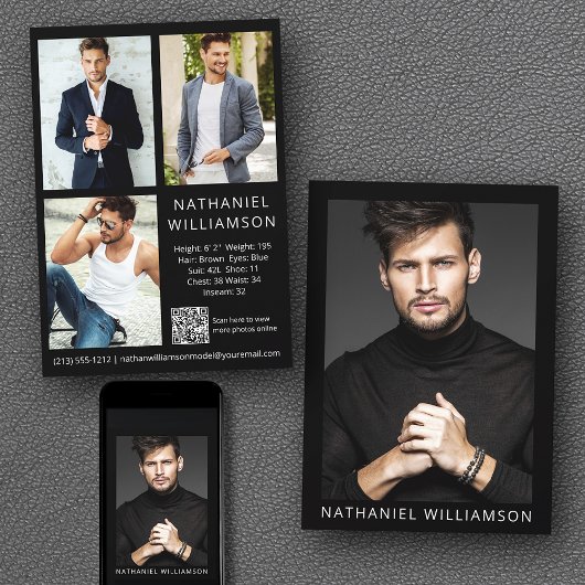 Model Actor QR Code 4 Foto's Pro Comp Kaart