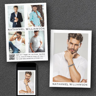 Model Actor QR Code 5 Photo Pro Comp Kaart