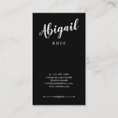 Model Actrice Headshot Kalligrafie Script Visitekaartje (Achterkant)
