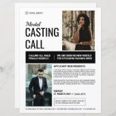 Model Casting Call Flyer Sjabloon (Voorkant / Achterkant)