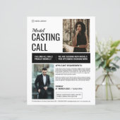 Model Casting Call Flyer Sjabloon (Staand voorkant)