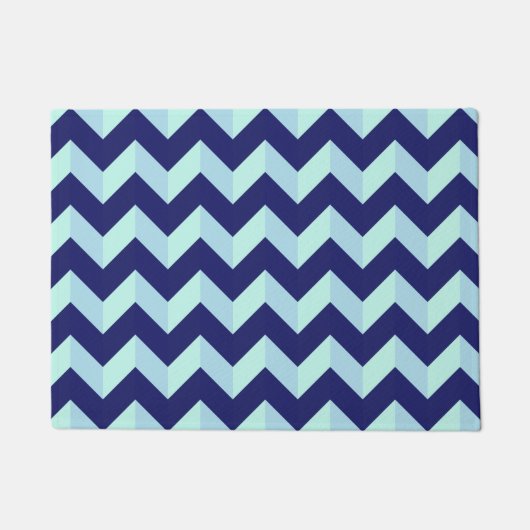 Model Chevron Bleu Deurmat (Voorkant)
